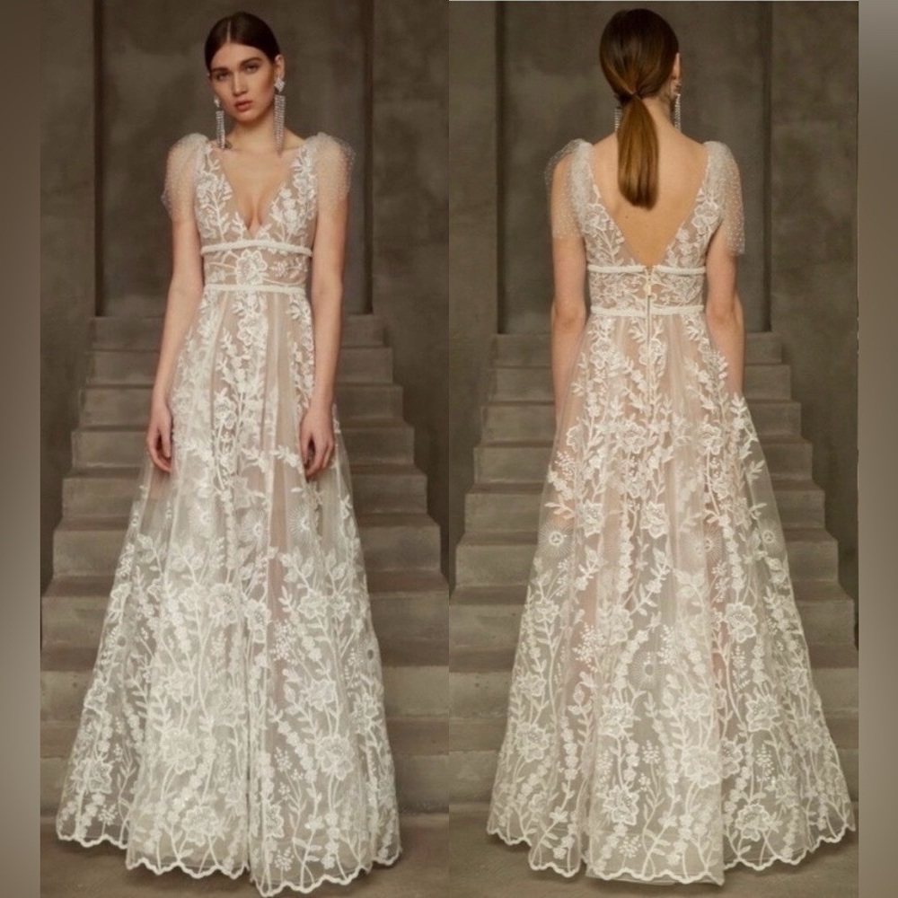 Bronx and Banco Tunisia Gown White Lace size XS - Picture 2 of 7